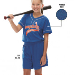 Augusta Girls Overpower Two-Button Jersey Style 1671