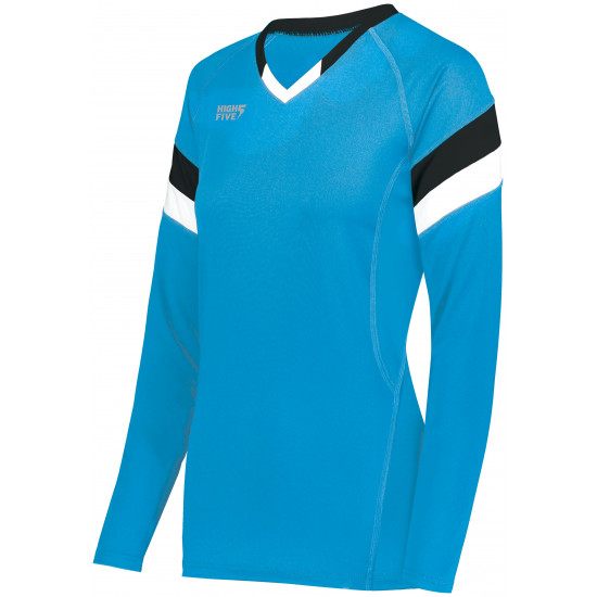 Girls Truhit Tri-Color Long Sleeve Volleyball Jersey 342243