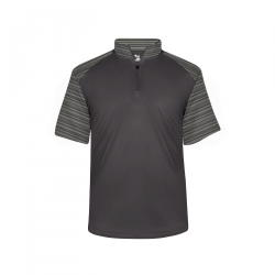 Badger Men's Sport Stripe Short Sleeve 1/4 Zip Style 413200 