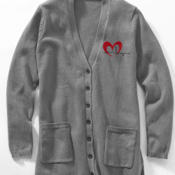 Jersey Knit Long Sleeve Letterman Cardigan with Pockets Style 119