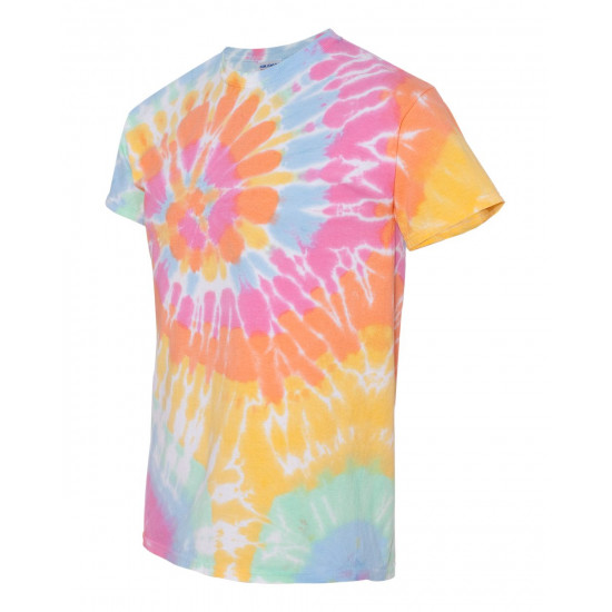Tie-Dyed - Multi-Color Spiral Short Sleeve T-Shirt - 200MS